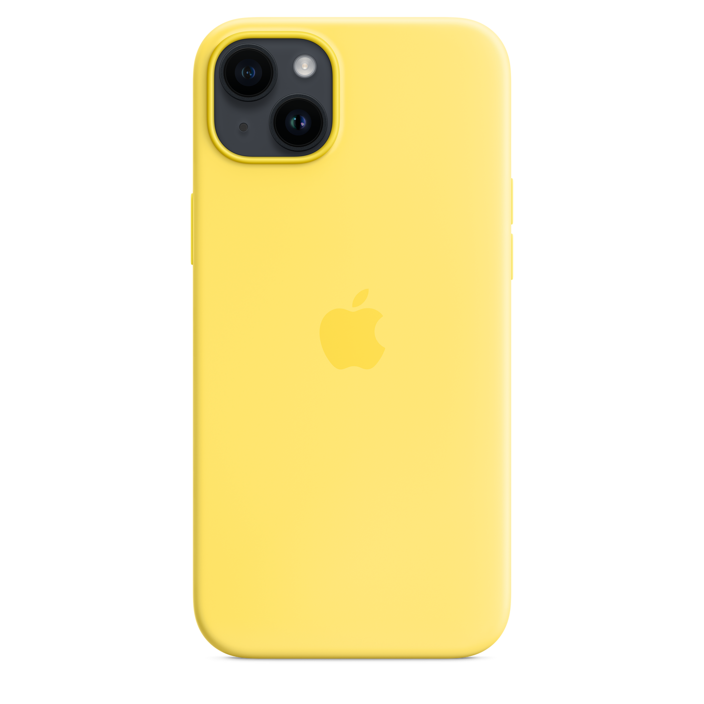 Coque en silicone avec MagSafe pour iPhone 14 Plus - Jaune canari