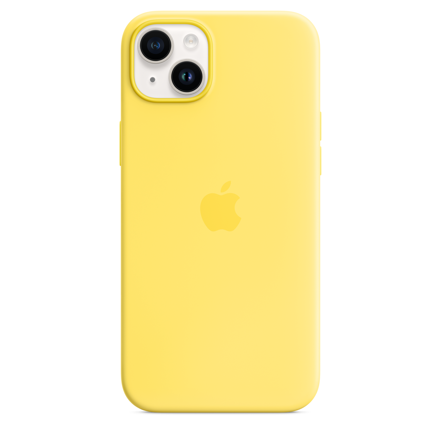 Coque en silicone avec MagSafe pour iPhone 14 Plus - Jaune canari