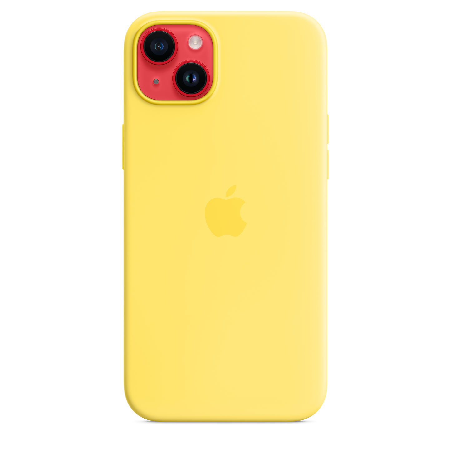 Coque en silicone avec MagSafe pour iPhone 14 Plus - Jaune canari