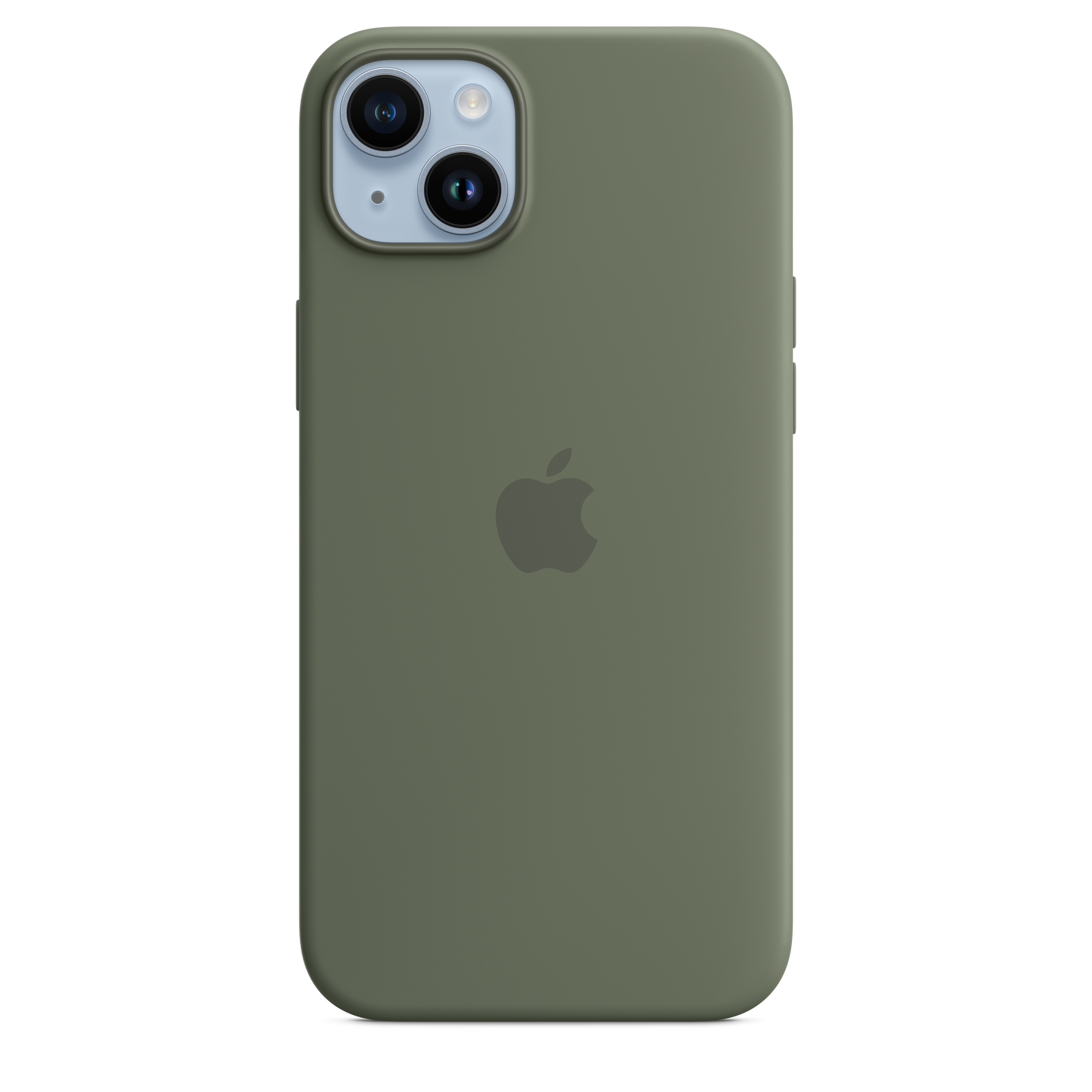 Coque en silicone avec MagSafe pour iPhone 14 Plus - Olive