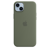 Coque en silicone avec MagSafe pour iPhone 14 Plus - Olive