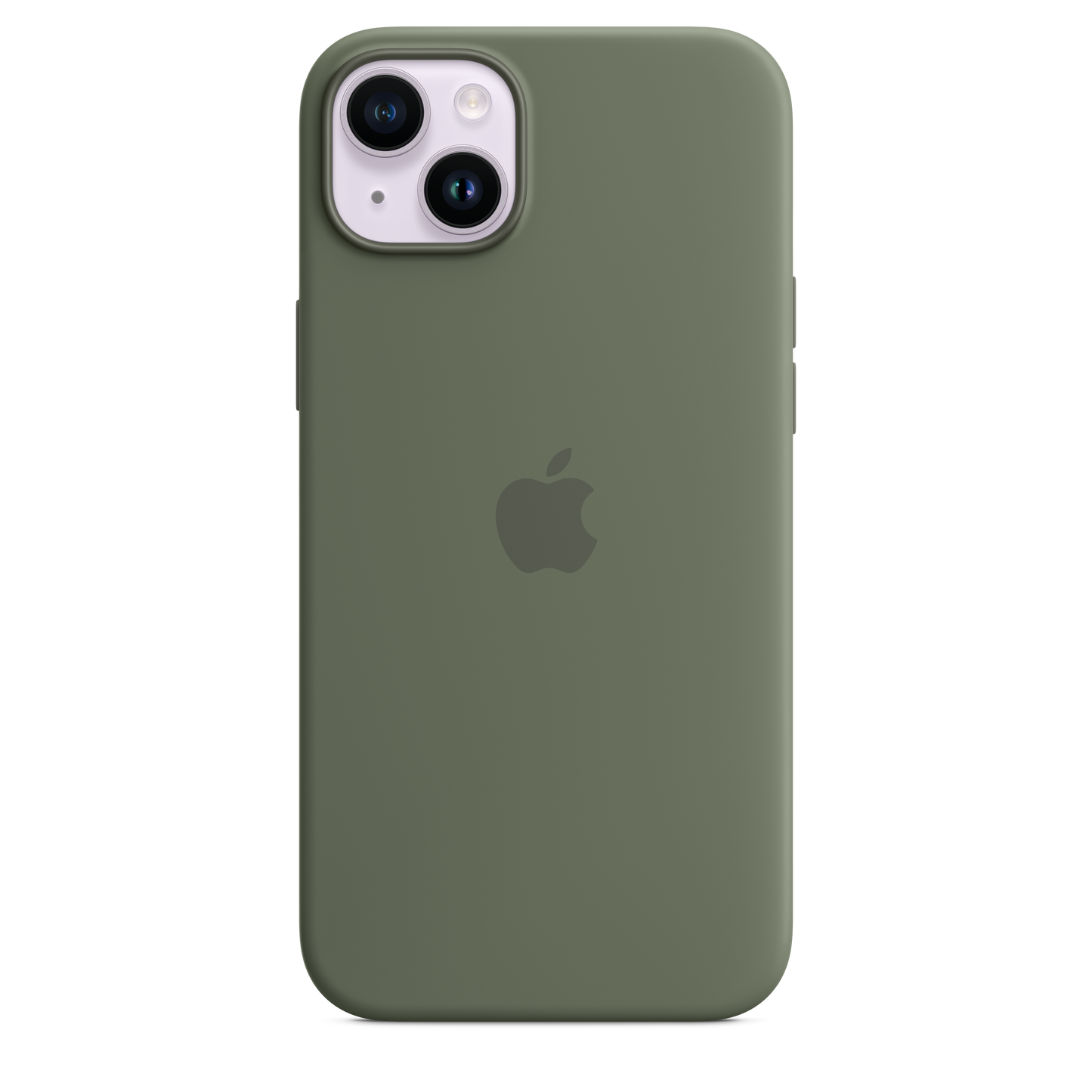 Coque en silicone avec MagSafe pour iPhone 14 Plus - Olive