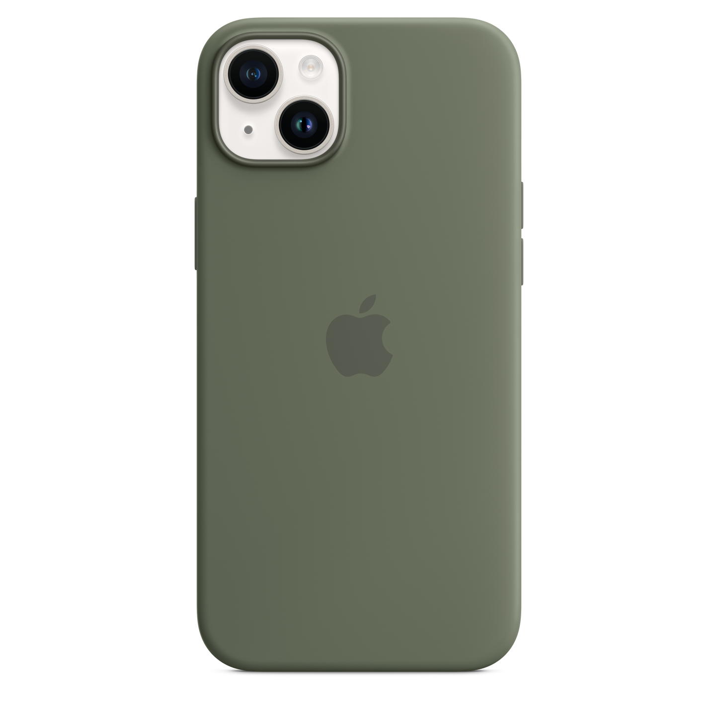 Coque en silicone avec MagSafe pour iPhone 14 Plus - Olive