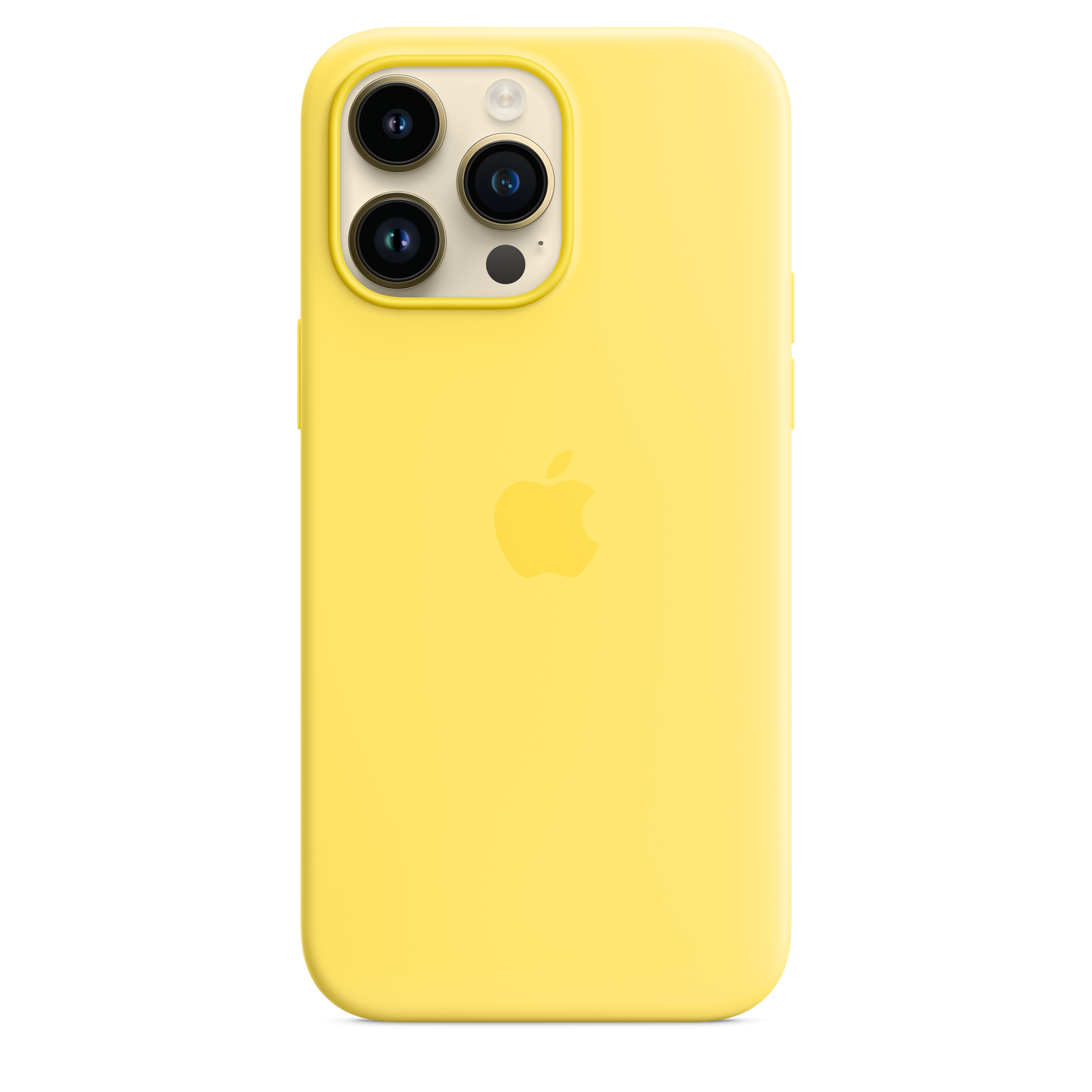 Coque en silicone avec MagSafe pour iPhone 14 Pro Max - Jaune canari