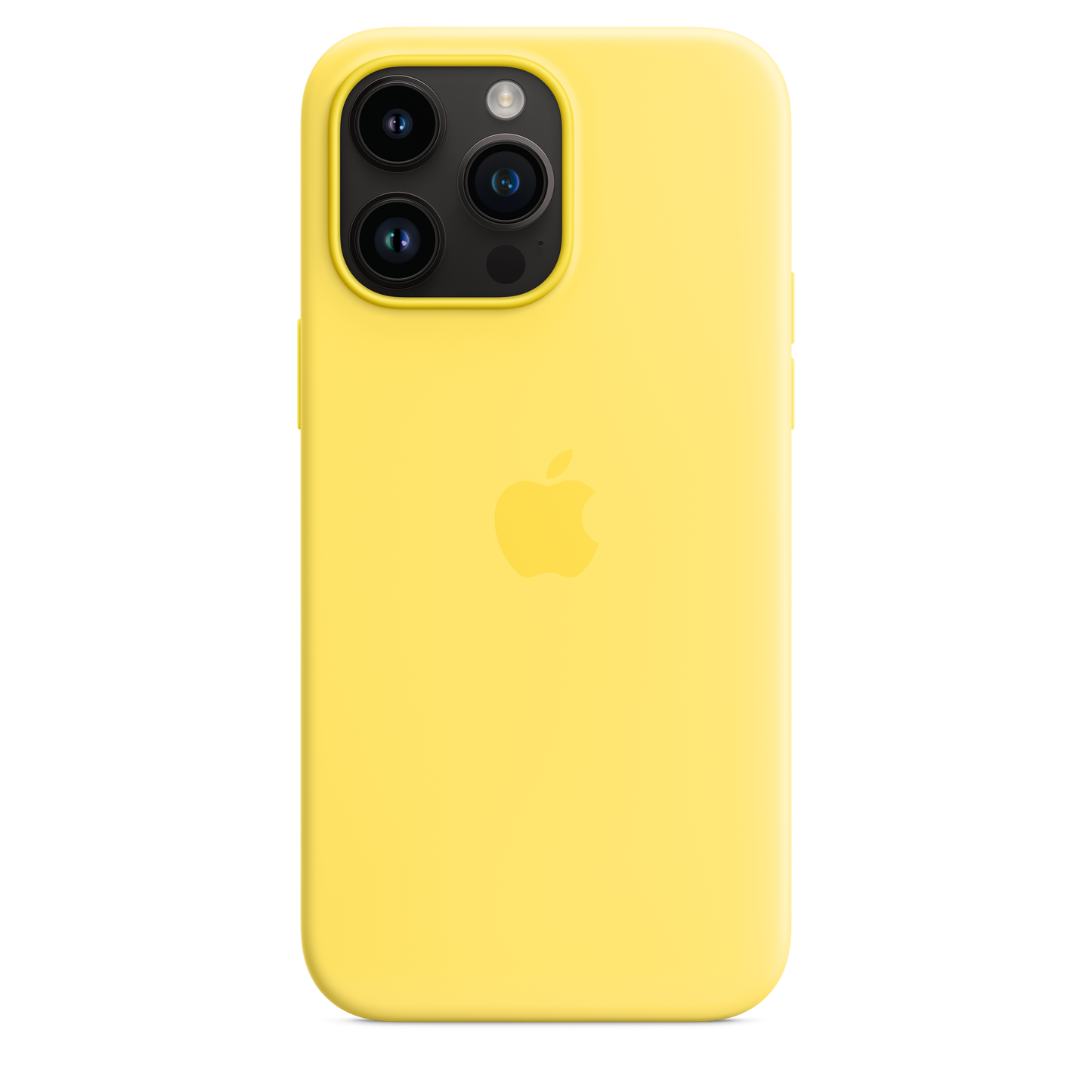 Coque en silicone avec MagSafe pour iPhone 14 Pro Max - Jaune canari