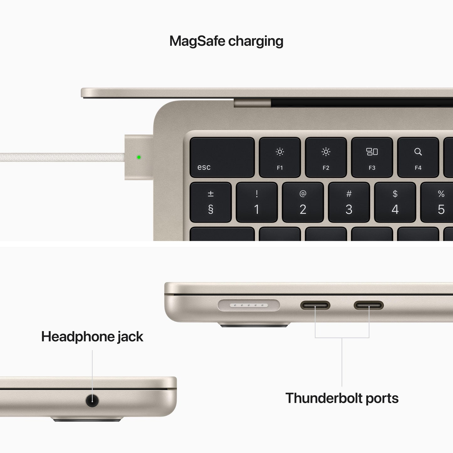 [OPEN BOX] MacBook Air 13 pouces: Puce Apple M2 avec CPU 8 cœurs et GPU 10 cœurs, 8 Go, 512 Go - Lumière stellaire (Azerty FR)