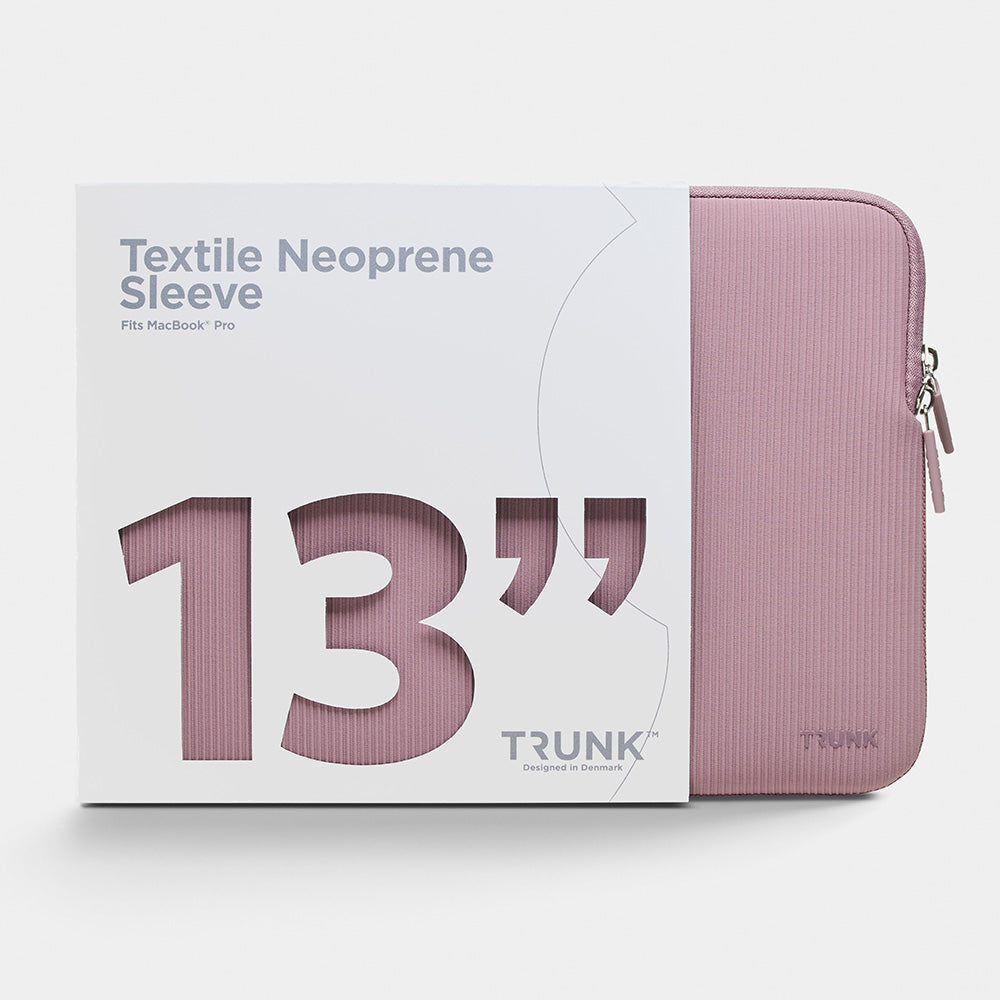 Trunk Housse en velours côtelé pour MacBook 13 pouces - Rose