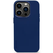 Decoded Antimicrobial Silicone Backcover pour iPhone 14 Pro - Navy Peony