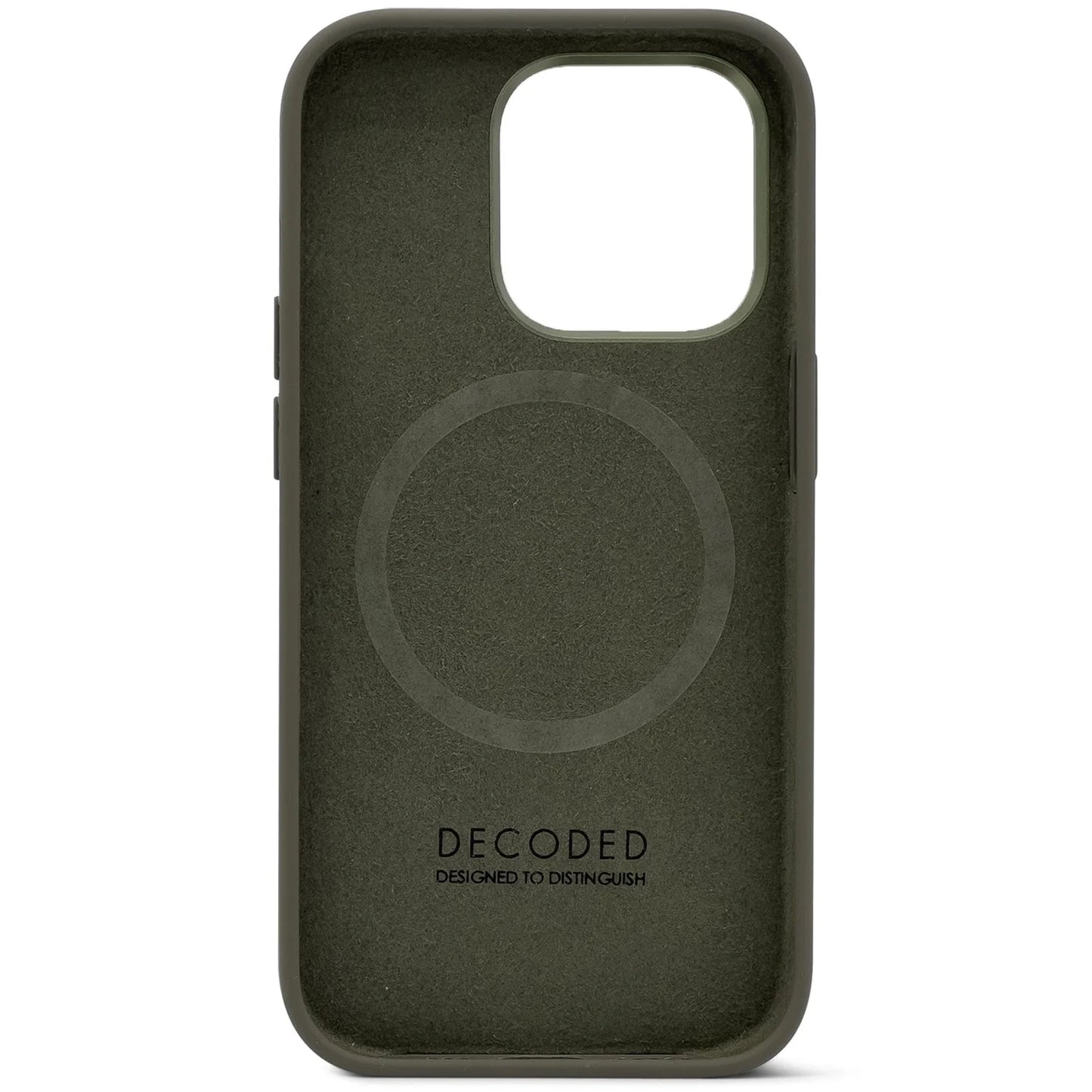 Decoded Antimicrobial Silicone Backcover voor iPhone 14 Pro Max - Olive