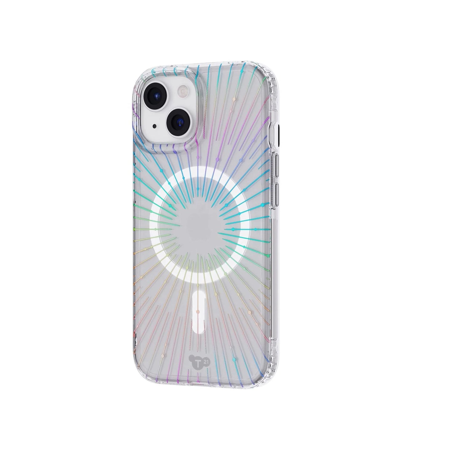 Tech21 Evo Clear hoesje avec MagSafe pour iPhone 15 - Sparkle Solar