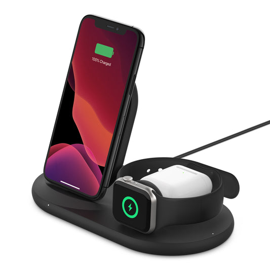 EOL Belkin BoostCharge | Chargeur sans fil 3-en-1 - Noir