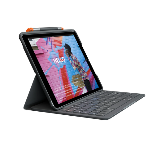 Logitech Slim Folio - Keyboard Case pour iPad 10,2 pouces (7e/8e/9e gén.) - FR (Azerty)