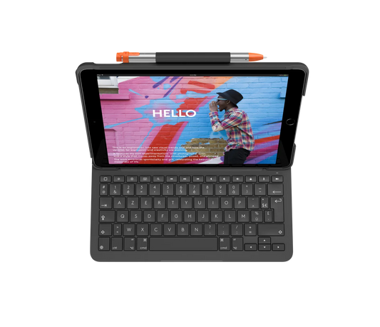 Logitech Slim Folio - Keyboard Case pour iPad 10,2 pouces (7e/8e/9e gén.) - FR (Azerty)