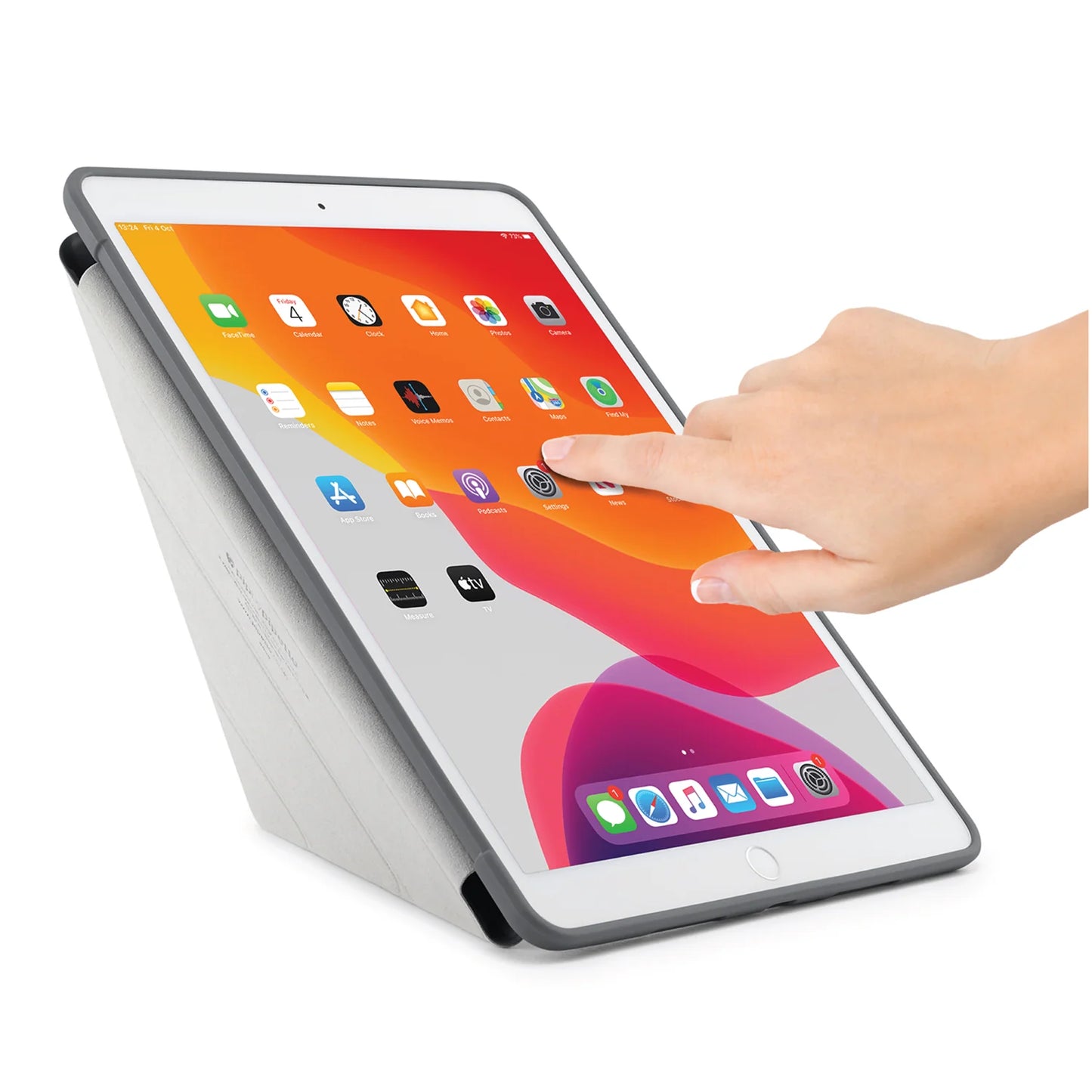 Pipetto Origami Case pour iPad 10,2 pouces - Gris foncé