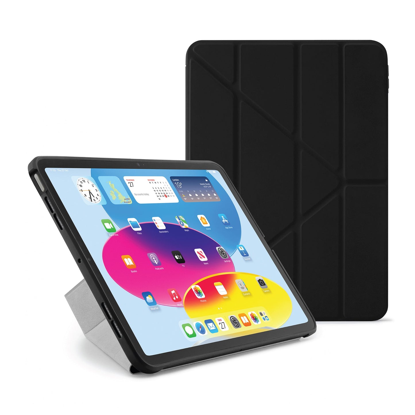 Pipetto Origami Case voor iPad (10e gen.) - Zwart