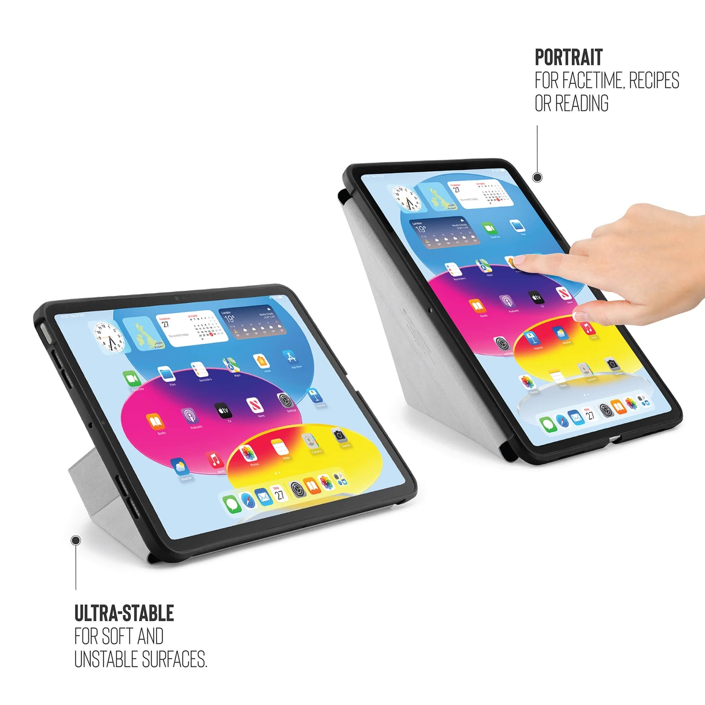 Pipetto Origami Case voor iPad (10e gen.) - Zwart