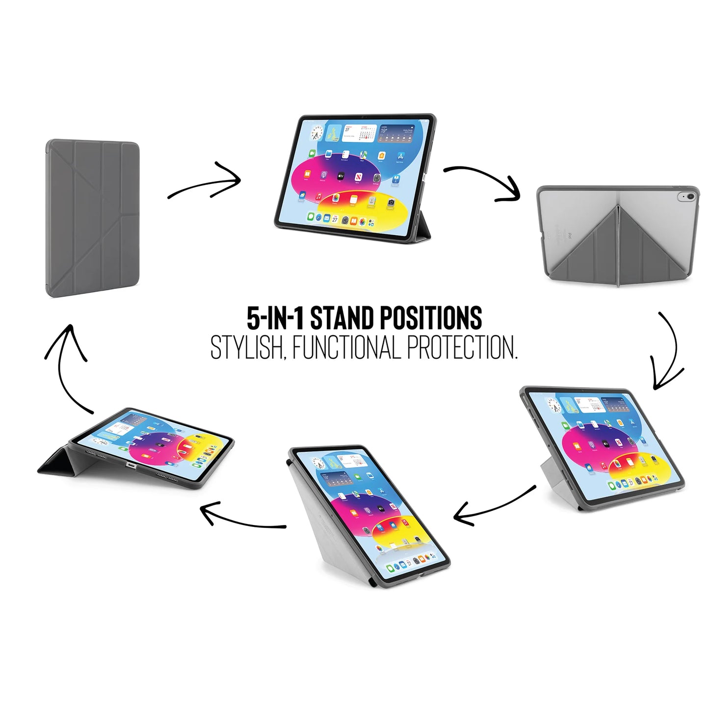 Origami Case pour iPad (10e gén.) - Gris Foncé