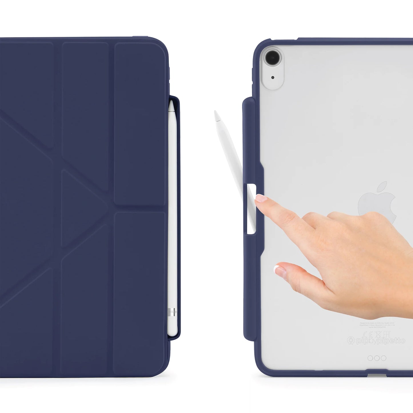 Origami Pencil Case pour iPad (10e gén.) - Bleu Foncé