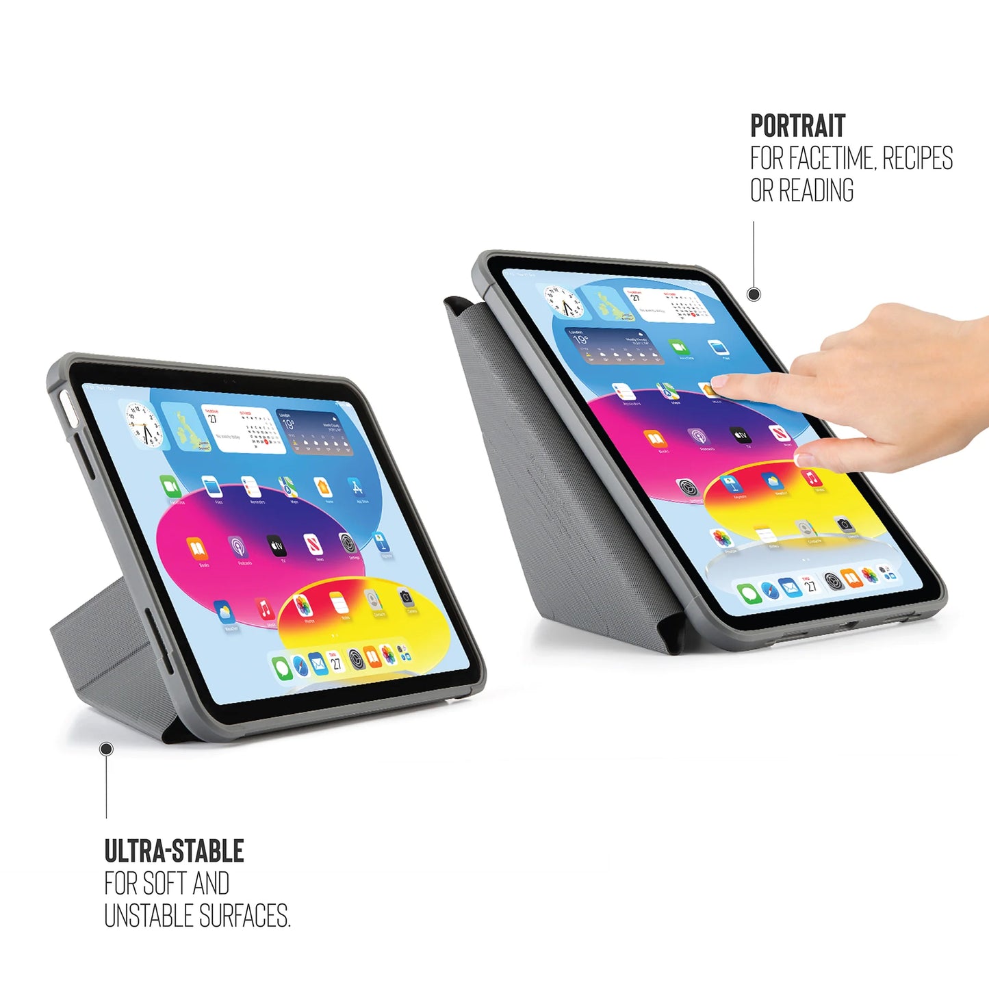 Pipetto Origami Shield pour iPad (10e gén.) - Noir