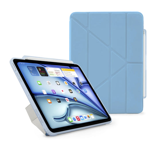 Pipetto Origami Pencil Case pour iPad Air 11 pouces (M2) / iPad Air 10,9 pouces (2022/2020) - Blue Clair