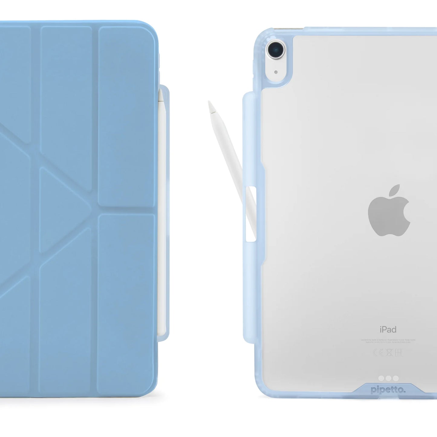 Pipetto Origami Pencil Case pour iPad Air 11 pouces (M2) / iPad Air 10,9 pouces (2022/2020) - Blue Clair