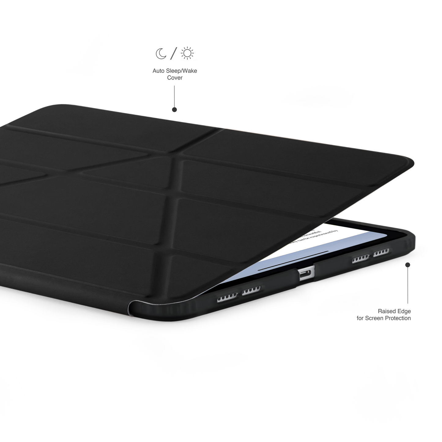 Pipetto Origami Case pour iPad Air 13 pouces (M2) - Noir