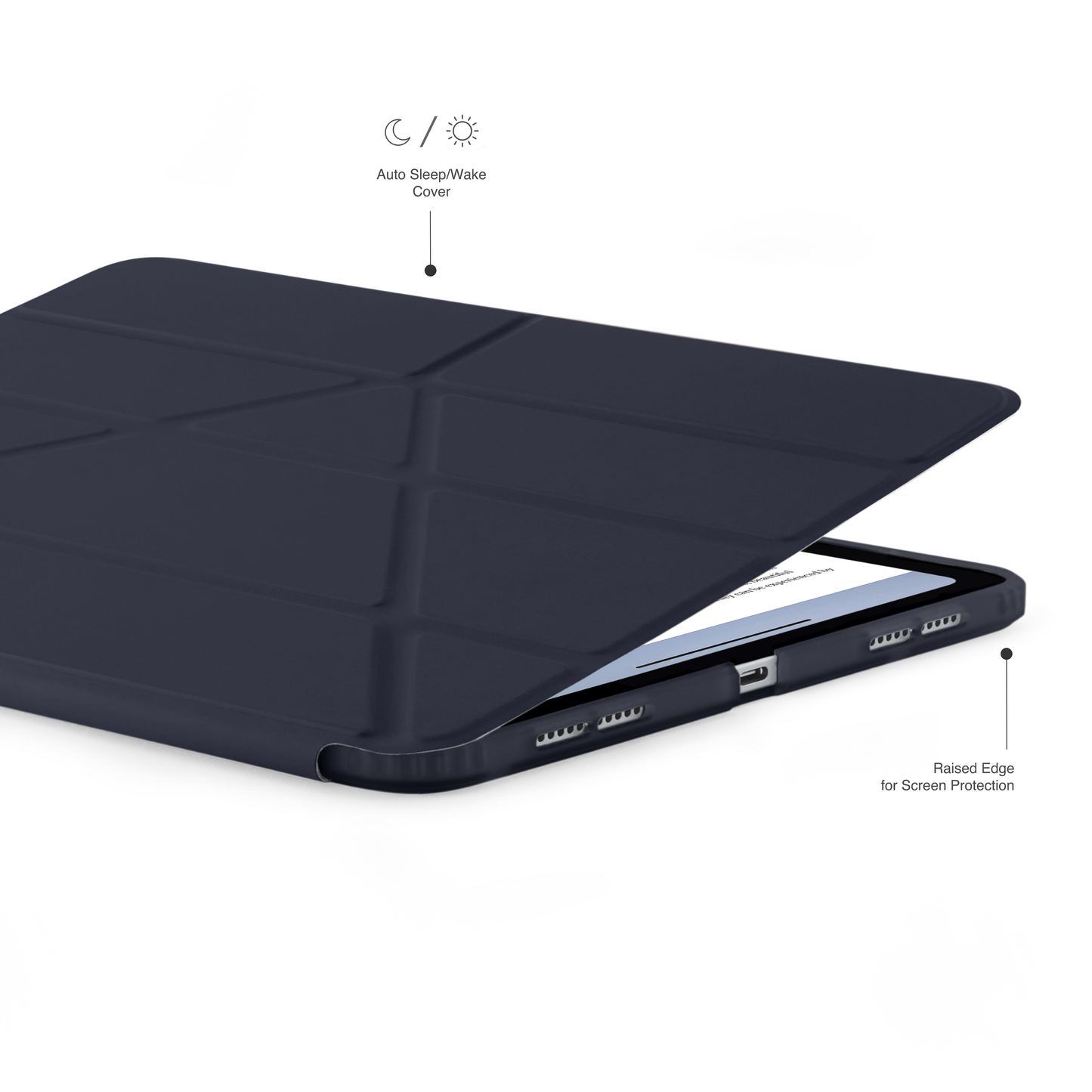 Pipetto Origami Case pour iPad Air 13 pouces (M2) - Bleu foncé