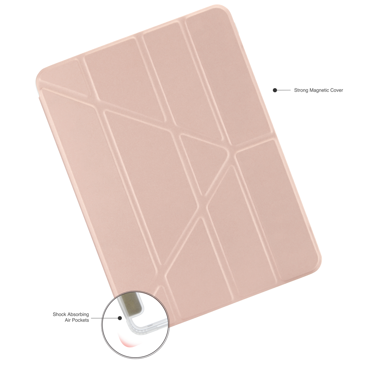 Pipetto Origami Case pour iPad Air 13 pouces (M2) - Rose métallisé