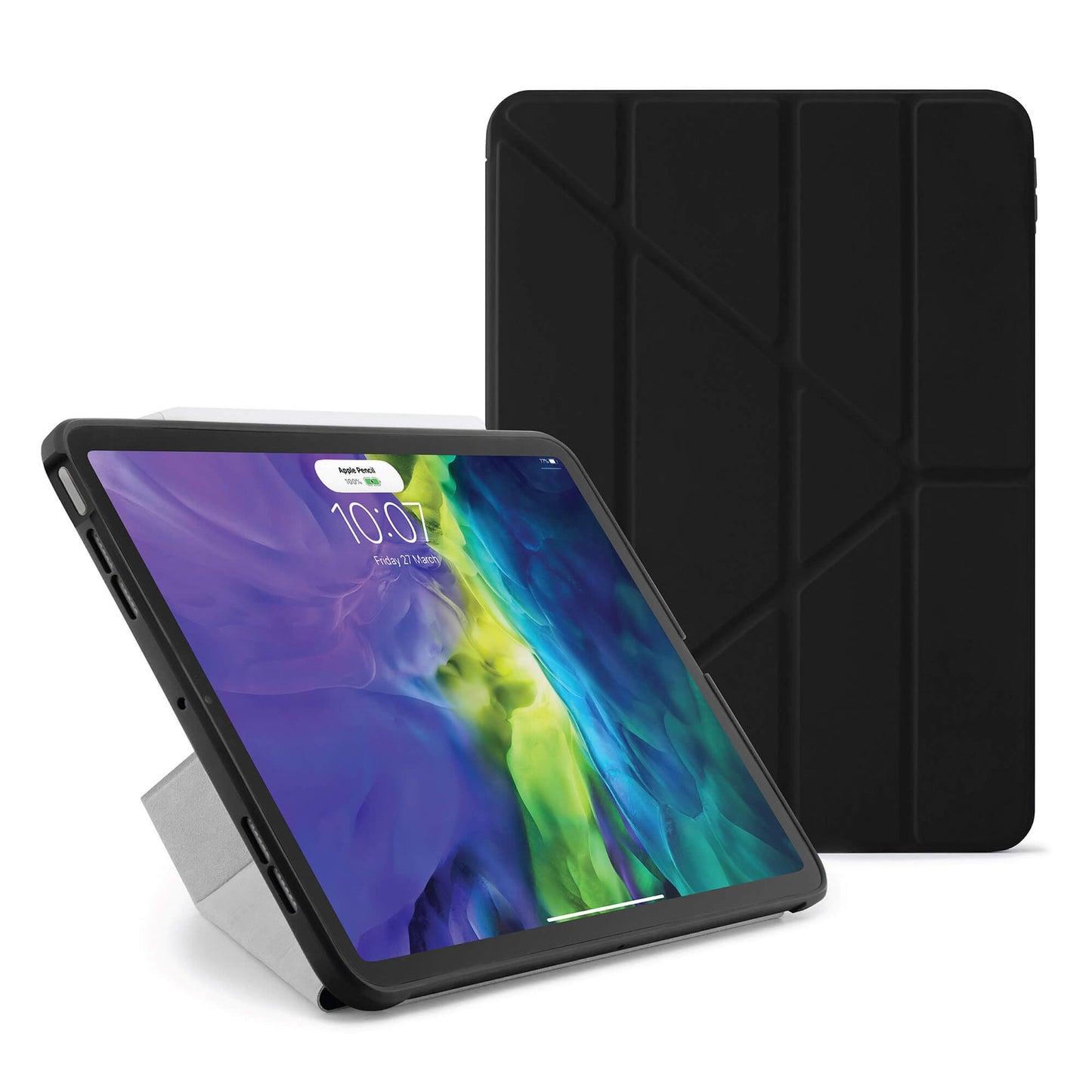 EOL Pipetto Origami Case pour iPad Air 10,9 pouces (2022/2020) / iPad Air 11 pouces (M2) - Noir