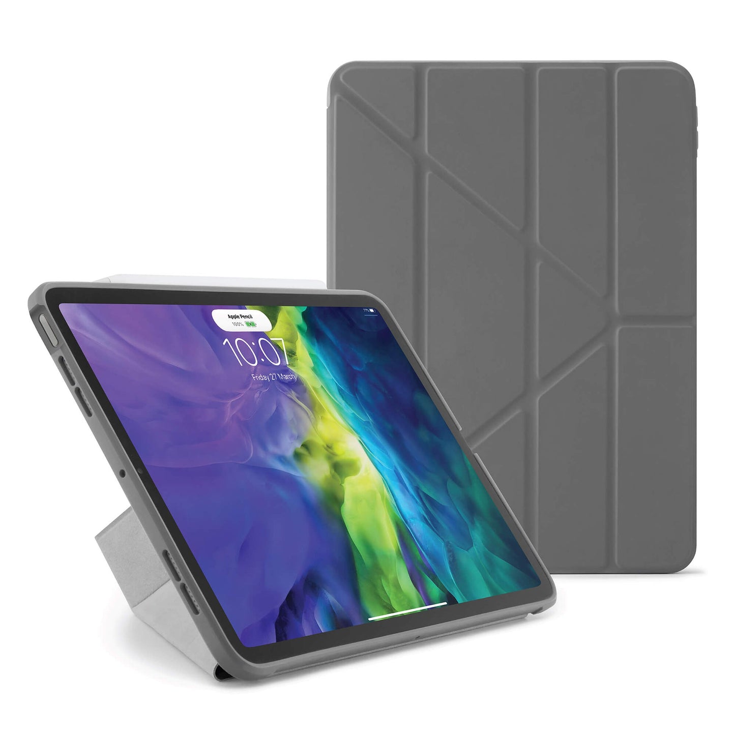 EOL Pipetto Origami Case pour iPad Air 10,9 pouces (2022/2020) / iPad Air 11 pouces (M2) - Gris foncé