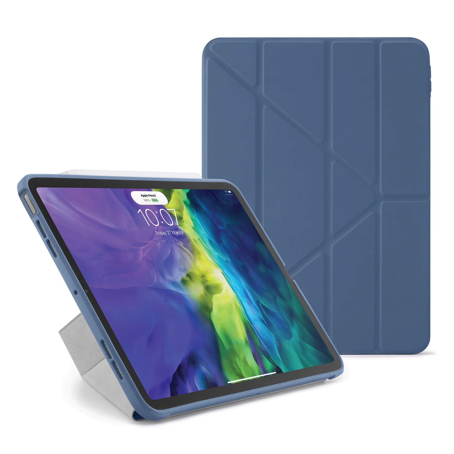 EOL Pipetto Origami Case pour iPad Air 10,9 pouces (2022/2020) / iPad Air 11 pouces (M2) - Bleu marine