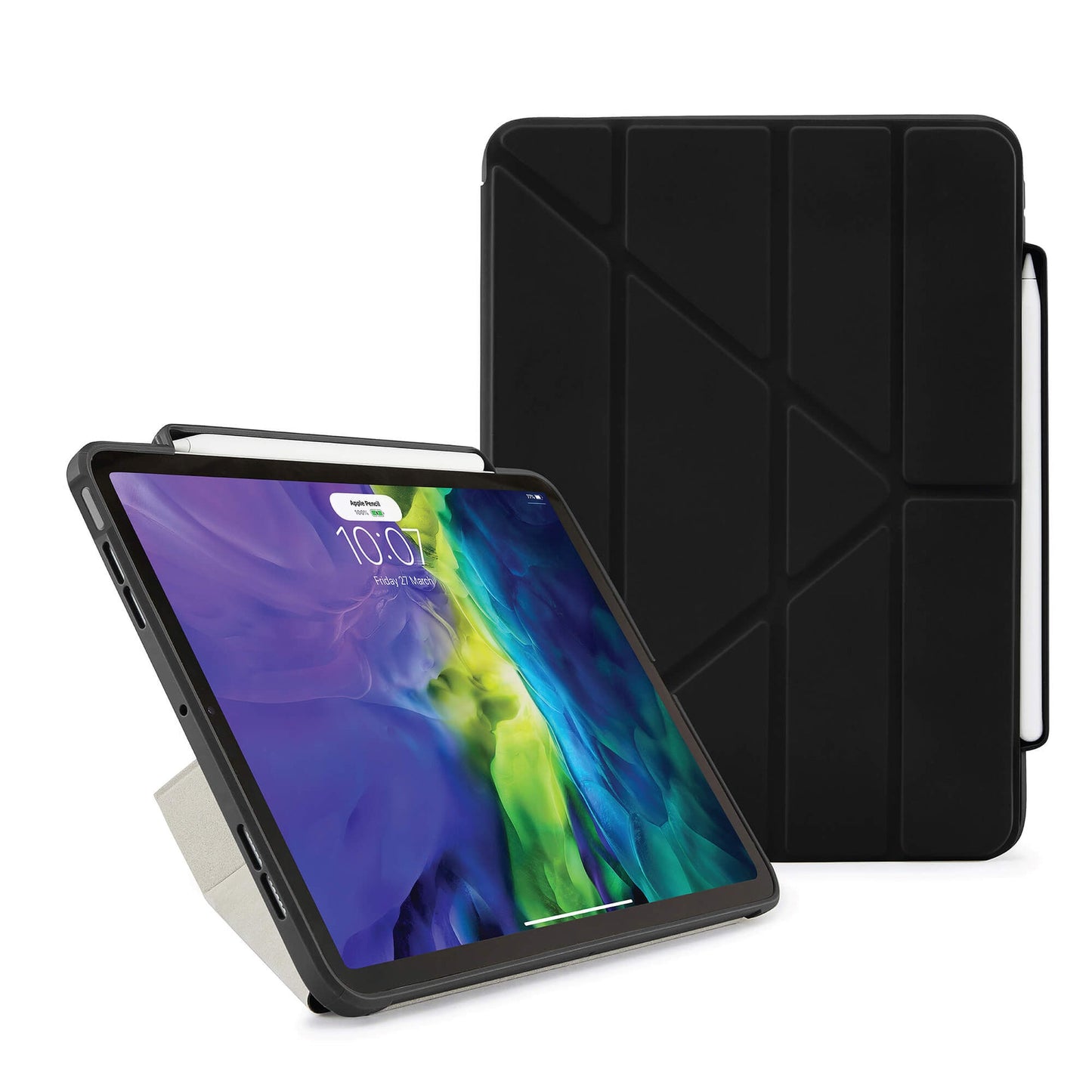 EOL Pipetto Origami Pencil Case pour iPad Air 10,9 pouces (2022/2020) / iPad Air 11 pouces (M2) - Noir