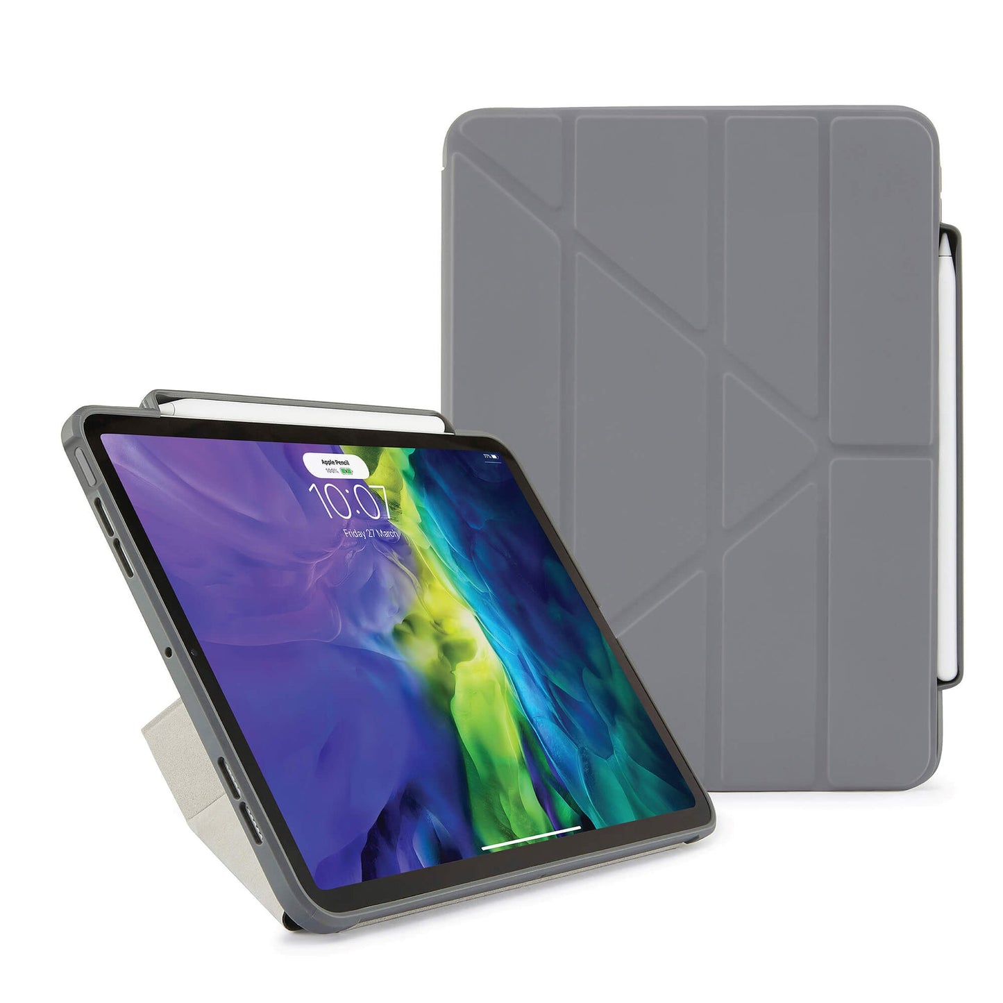 EOL Pipetto Origami Pencil Case pour iPad Air 10,9 pouces (2022/2020) / iPad Air 11 pouces (M2) - Gris