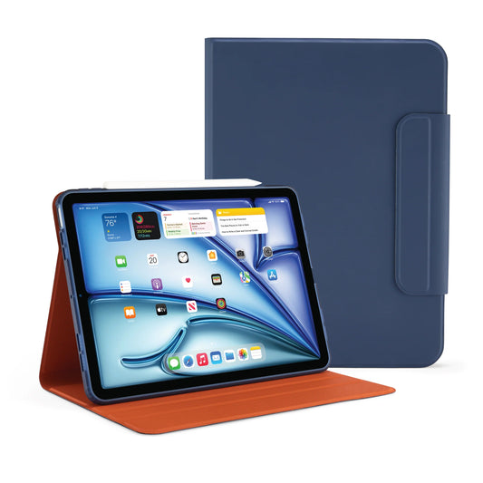 Pipetto Rotating Folio pour iPad Air 11 pouces (M2) / iPad Air 10,9 pouces (2022/2020) - Bleu foncé