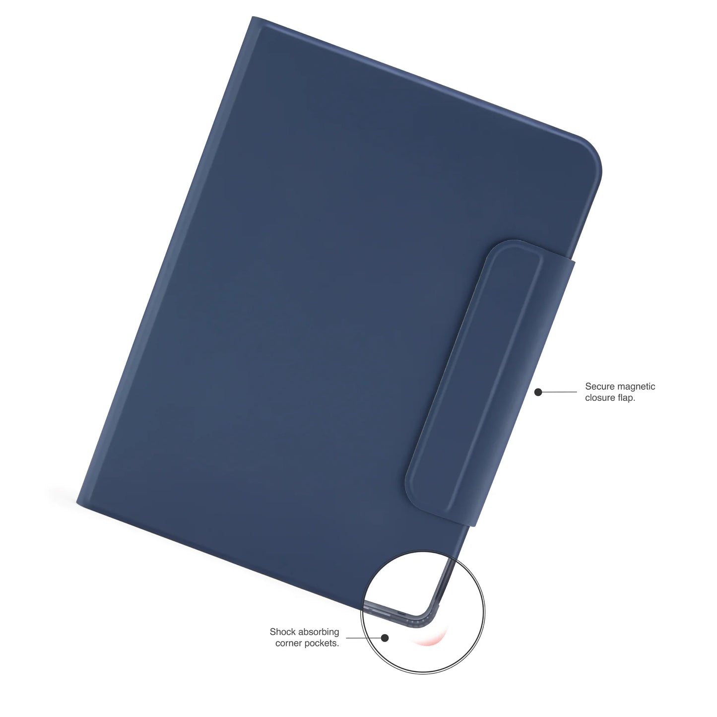 Pipetto Rotating Folio pour iPad Air 11 pouces (M2) / iPad Air 10,9 pouces (2022/2020) - Bleu foncé