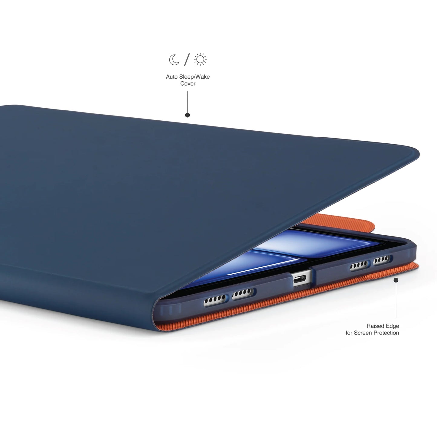 Pipetto Rotating Folio pour iPad Air 11 pouces (M2) / iPad Air 10,9 pouces (2022/2020) - Bleu foncé