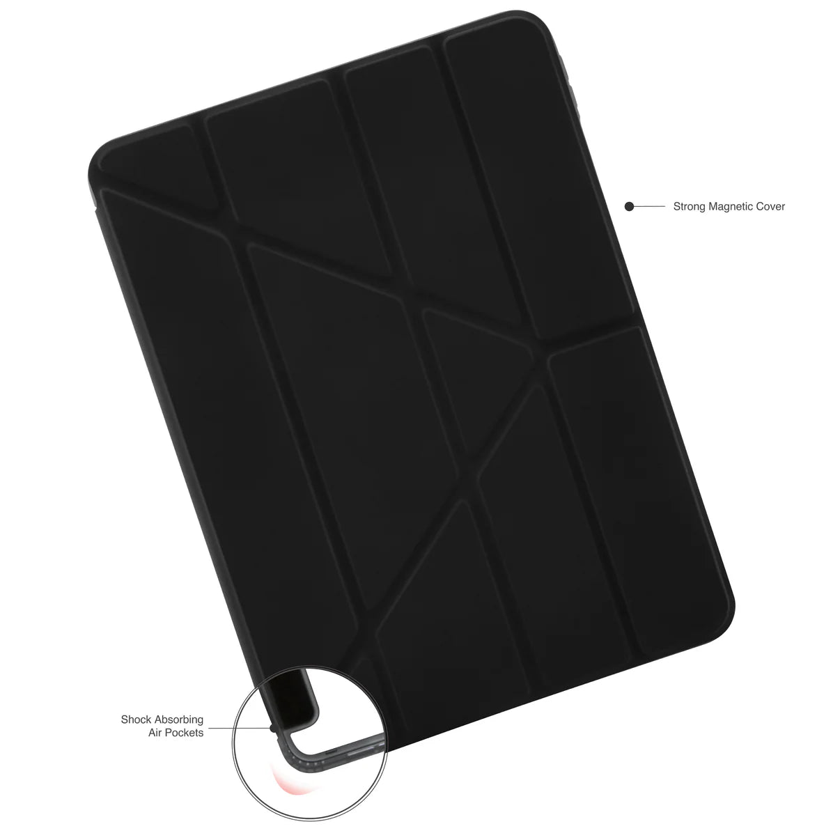 Pipetto Origami Case pour iPad Air 11 pouces (M2) / iPad Air 10,9 pouces (2022/2020) - Noir