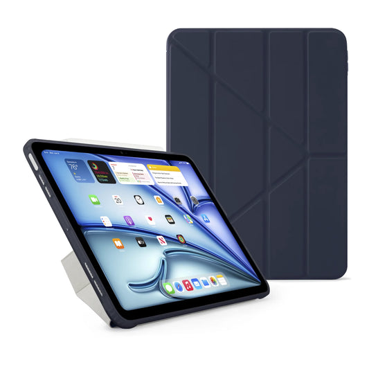 Pipetto Origami Case pour iPad Air 11 pouces (M2) / iPad Air 10,9 pouces (2022/2020) - Bleu foncé