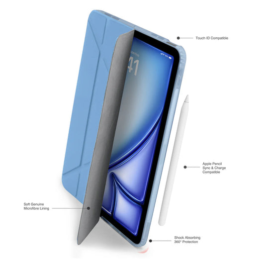 Pipetto Origami Case pour iPad Air 11 pouces (M2) / iPad Air 10,9 pouces (2022/2020) - Blue Clair