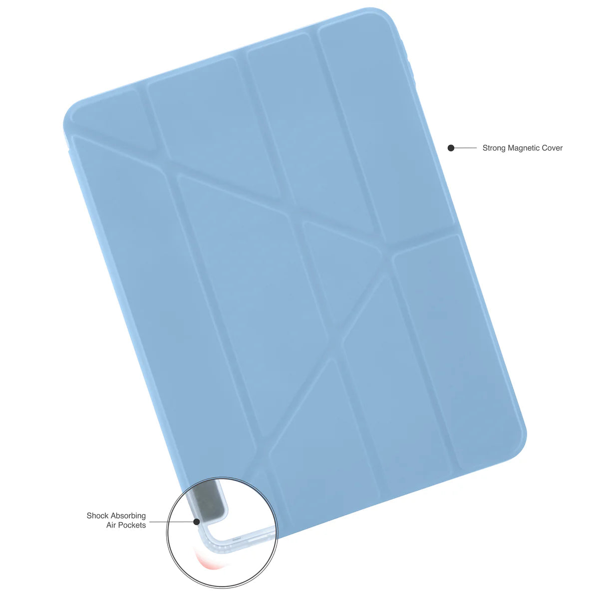 Pipetto Origami Case pour iPad Air 11 pouces (M2) / iPad Air 10,9 pouces (2022/2020) - Blue Clair