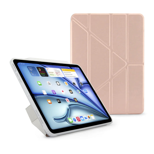 Pipetto Origami Case pour iPad Air 11 pouces (M2) / iPad Air 10,9 pouces (2022/2020) - Rose métallisé