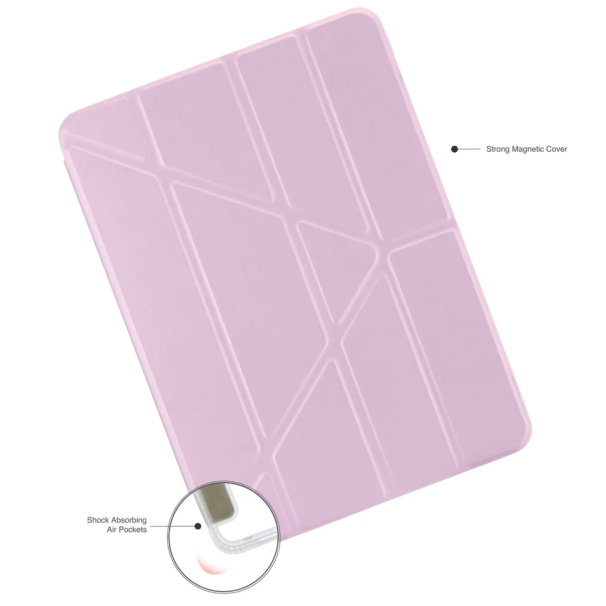 Pipetto Origami Case pour iPad Air 11 pouces (M2) / iPad Air 10,9 pouces (2022/2020) - Mauve métallisé