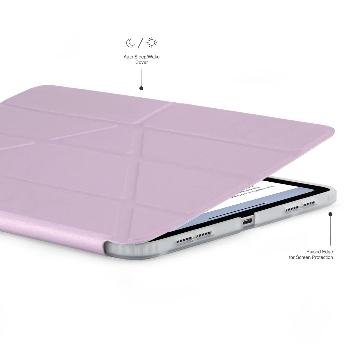 Pipetto Origami Case pour iPad Air 11 pouces (M2) / iPad Air 10,9 pouces (2022/2020) - Mauve métallisé