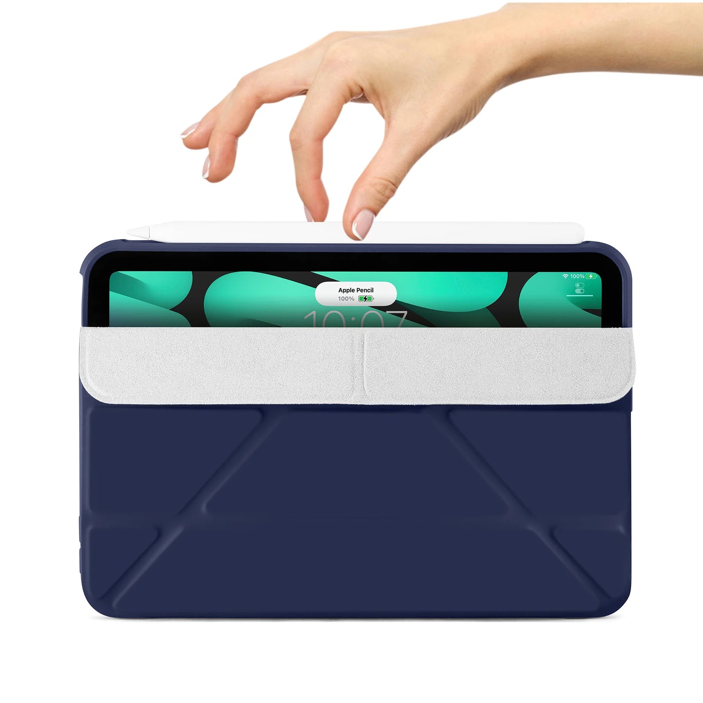 Pipetto Origami Case pour iPad mini 8,3 pouces (6e gén.) - Bleu Foncé