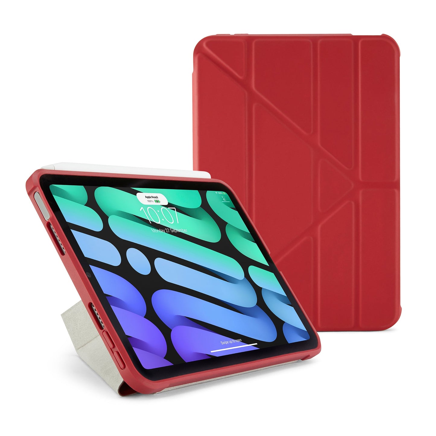 Pipetto Origami Case pour iPad mini 8,3 pouces (6e gén.) - Rouge Foncé