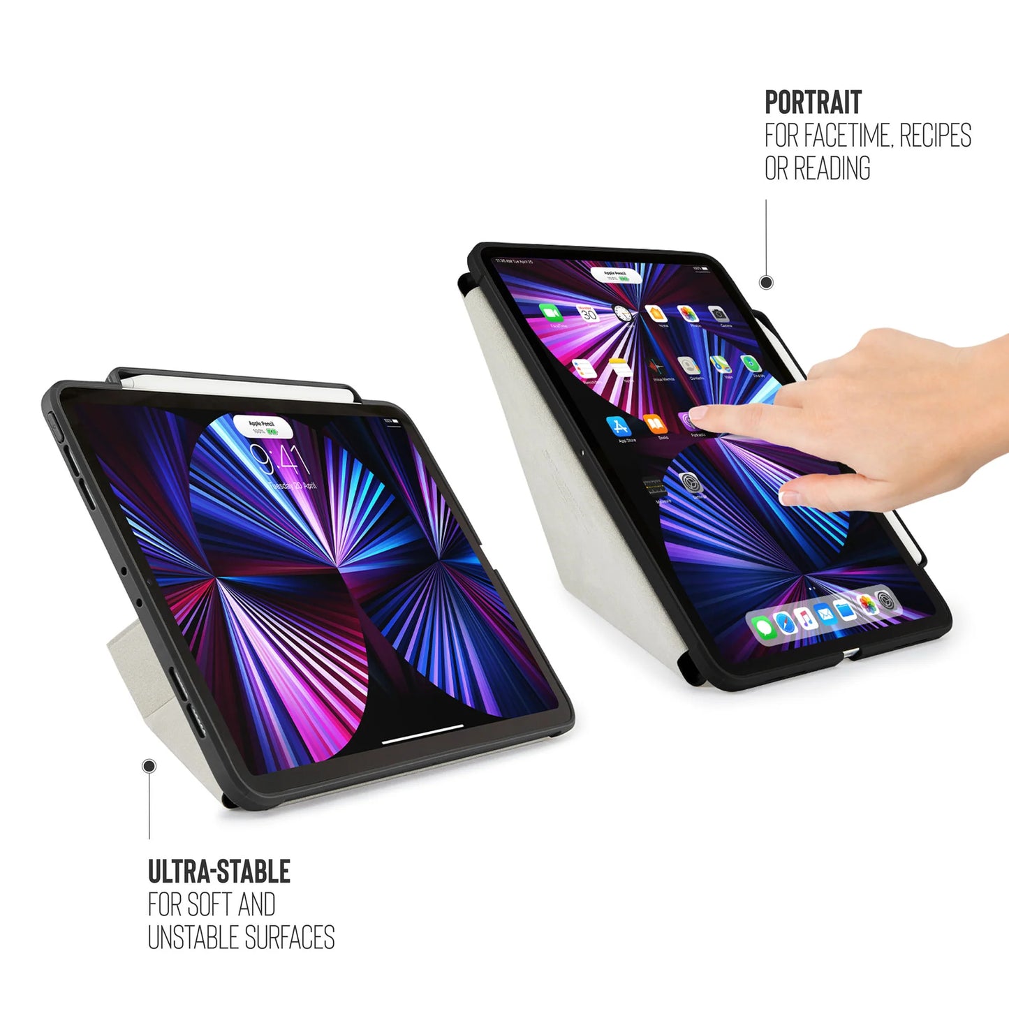 Pipetto Origami Pencil Case pour iPad Pro 11 pouces (3e gén.) - Noir