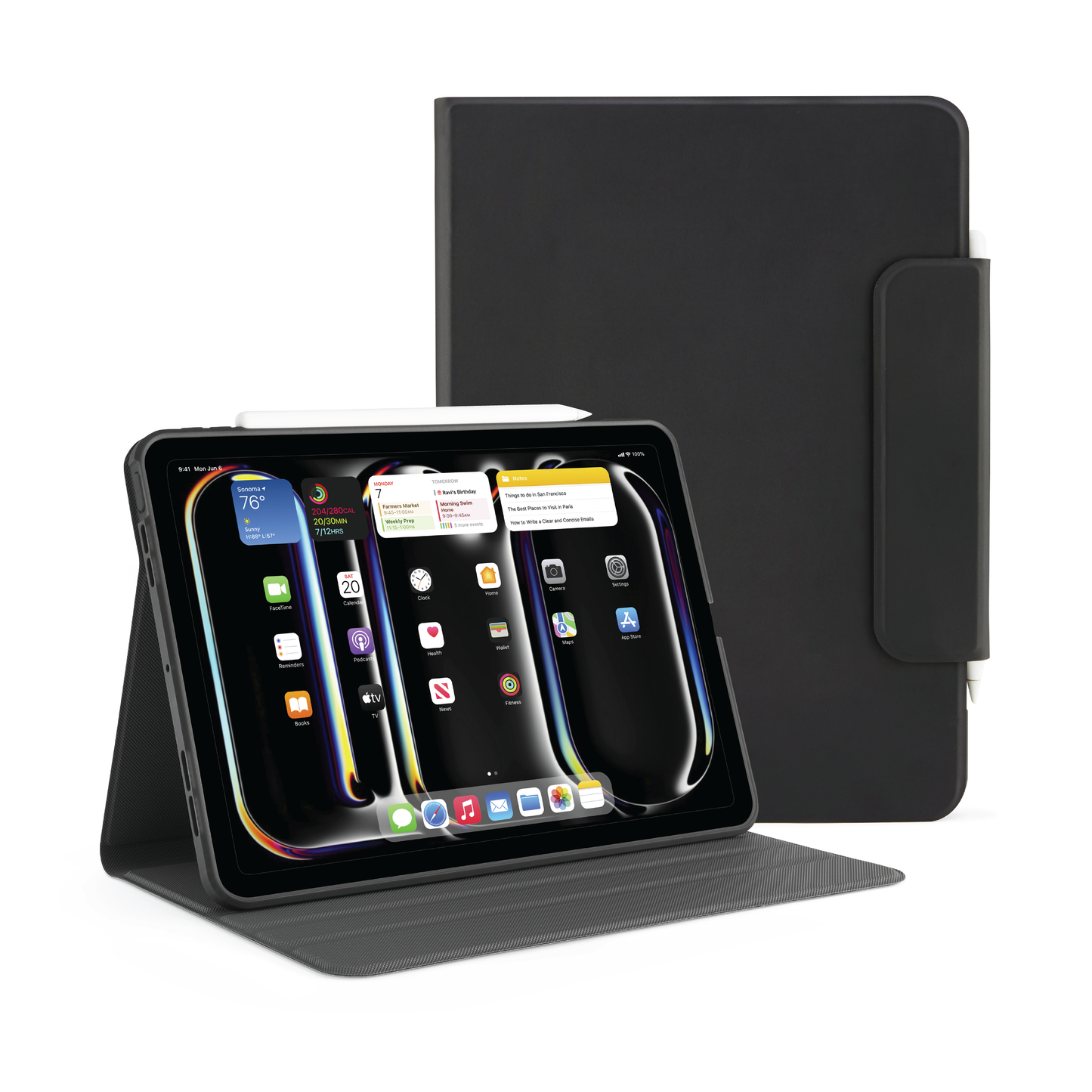 Pipetto Rotating Folio Case pour iPad Pro 11 pouces (M4) - Noir