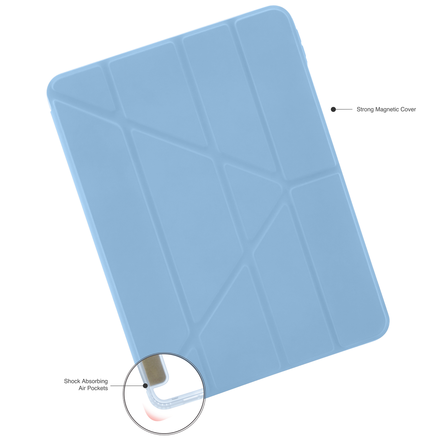 Pipetto Origami Case pour iPad Air 13 pouces (M2) - Bleu clair