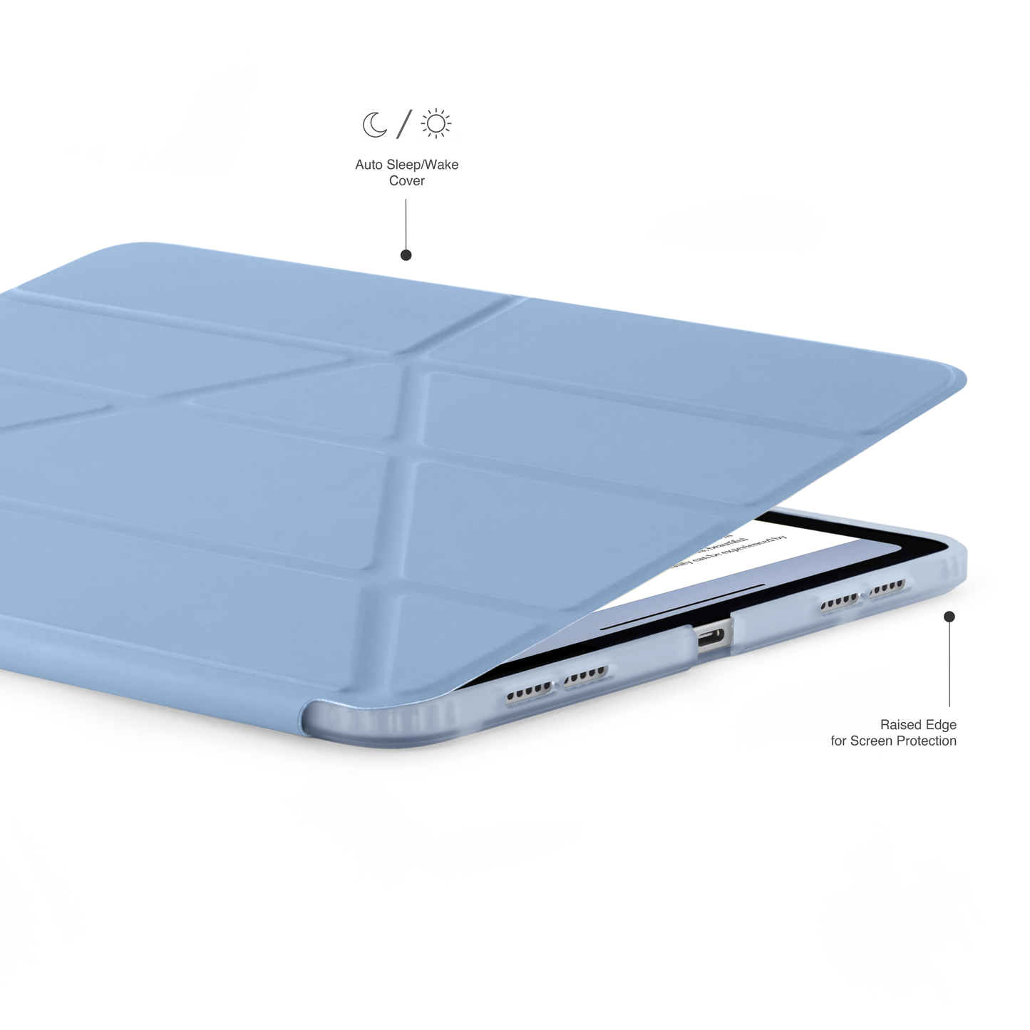 Pipetto Origami Case pour iPad Air 13 pouces (M2) - Bleu clair