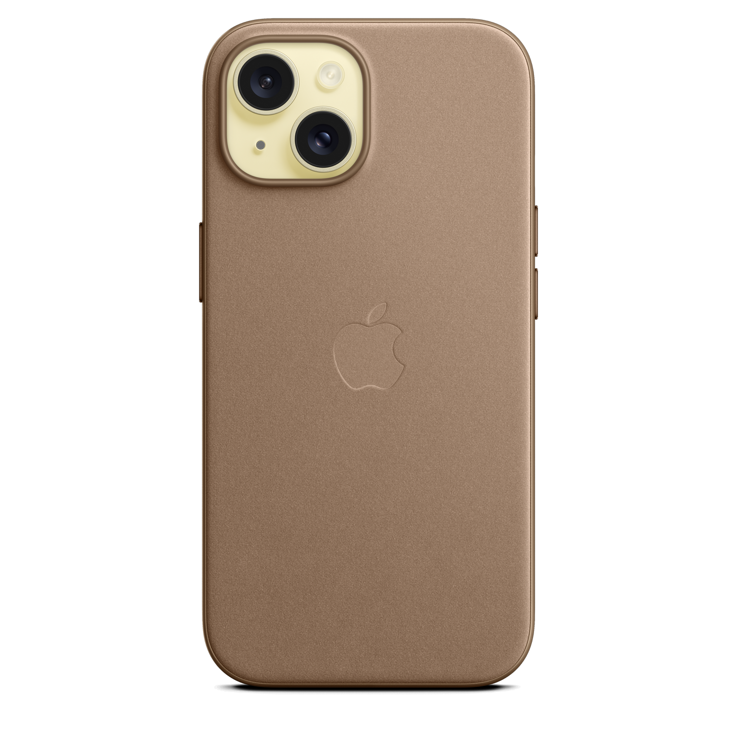 Coque en tissage fin avec MagSafe pour iPhone 15 - Taupe